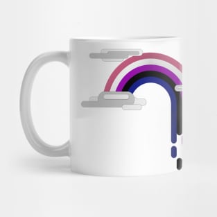 Minimalist Gender Fluid Drip Rainbow Mug